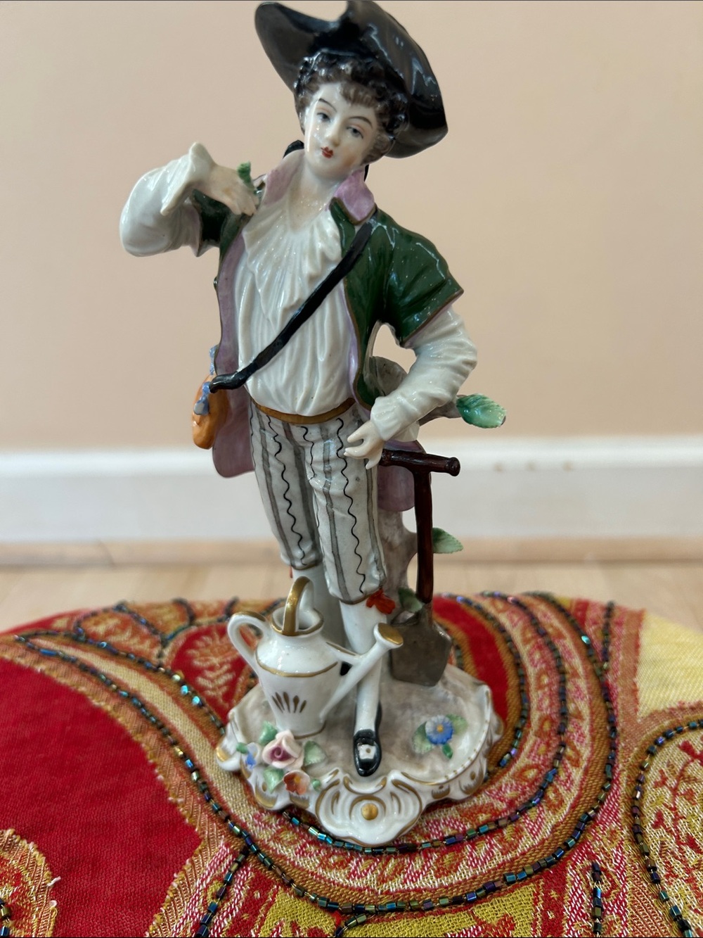 Sitzendorf porcelain figurine of French boy.